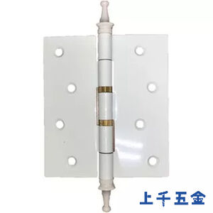 後鈕 門窗五金 Art 4"* 3-1/2"*2mm 烤米白色 鉸鏈 王冠頭 後鈕 活頁【單片販售】