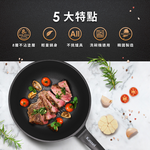 韓國Kassel 鑽石超導熱不沾輕炒鍋-28cm(瓦斯爐、電磁爐適用款、不挑爐具), , large