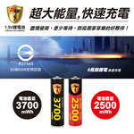 【8馬赫】3號/AA 恆壓可充式1.5V鋰電池全新特大能量3700mWh4入+(3號8槽)(鎳氫/鋰電 混充型)AI隨身收納盒充電器, , large