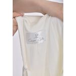 (S) caspia lili質感不對襯裙擺白色長裙二手衣, , large