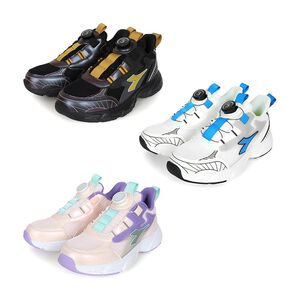 DIADORA迪亞多那 大童時尚運動鞋 童運動鞋 童鞋 旋鈕式鞋帶 寬楦 透氣 保護後跟 吸震 減壓 黑黃 白藍 粉紫