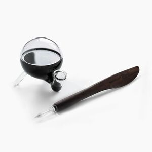 GeckoDesign 羽翼蘸水筆 x 默契墨水瓶(圓) 手工製文具組