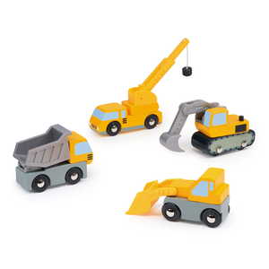 Mentari 建築工程車隊組(木製玩具/玩具車)