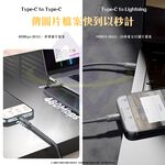 Lava Tungsten Braided Charging Cable / C to L / 1.2m / 27W / Smoky Gray, , large