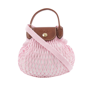LONGCHAMP XS號 LE PLIAGE FILET 二用漁網包/粉色
