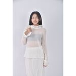 (S) white b日系內搭白色長袖上衣二手衣, , large