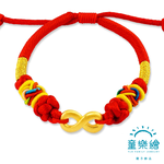 【童樂繪金飾】愛無限兒童紅繩手鍊 約重0.05錢±0.03(彌月金飾 彌月禮), , large