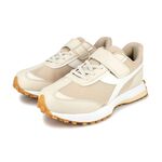 DIADORA迪亞多那 大童經典復古鞋 童運動鞋 童鞋 拼接 寬楦 輕量 透氣 保護後跟 吸震 緩衝 足弓支撐 黑 卡其, , large