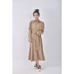 (L) lala market質感假兩件棕色洋裝二手衣, , large