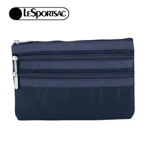 |快速出貨|Lesportsac 三層拉鍊化妝包-深藍
