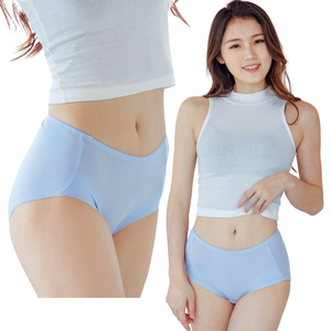 釋放蜜大腿【NEONER銀離子】天絲棉極柔摺邊抗菌內褲-淺紫