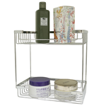 【雙手萬能】304不鏽鋼浴室網架 (置物架 層架 兩層架 台灣製), , large