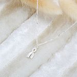 【Angel & Me】Miss You Ribbon s925 sterling silver necklace Birthday gift, , large