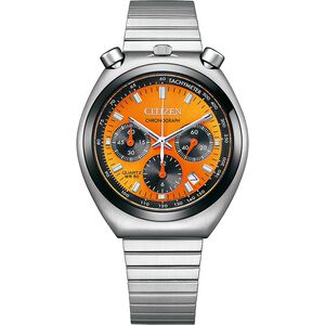 ∣ ∣CITIZEN星辰 Tsuno Chrono 限定 牛頭錶 計時手錶-橘 AN3660-81X