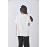 (L) united colors of benetton圖案白色短袖上衣二手衣, , large