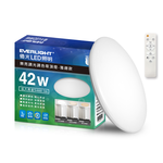EVERLIGHT 4-5 square meters 42W Leliang remote control LED dimmable and color-adjustable ceiling light elegant version, , large