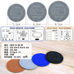 【G+居家】6入防撞止滑杯墊(杯底防刮防滑杯墊/隔熱墊/矽膠杯墊/簡約LOGO杯底貼/減音墊/防撞貼), , large