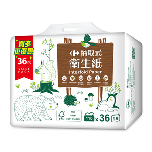家樂福抽取式衛生紙-FSC 110X36