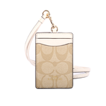 COACH PVC LOGO掛式証件套/卡夾/白色, , large