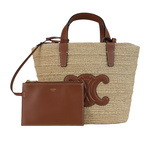 Two-purpose straw bag, , large
