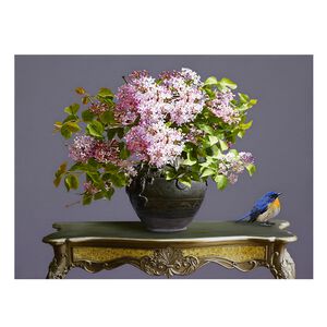 【御畫房】丁香花 國家一級畫師手繪油畫60×80cm(VF-152)