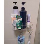 [熊好貼國際]中型多功能置物架(304不鏽鋼)洗衣粉架 洗衣精 無痕掛勾  凹凸 紋路光滑牆面皆可貼(選超黏)掛鉤, , large