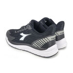 DIADORA迪亞多那 輕量寬楦慢跑男鞋 男運動鞋 高腳背 反光 透氣 緹花網布 吸震 回彈 減壓 緩震 防滑 黑 灰, , large