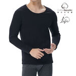 CR熾燒厚刷絨圓領男保暖衣, , large