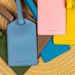 TRAVELMAR Travel Leather Luggage Tag-Pink, , large