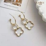 【Gulicc 】古莉可 耳環 可愛簍空小熊耳釘, , large