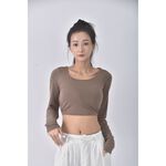 (S) 【安于晴Charlene私服】jcme o質感棕色長袖上衣二手衣, , large