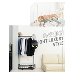 【Y HOUSE】Light luxury coat and hat rack, functional clothes hanger, floor-standing clothes hanger, open clothes hanger - black, , large