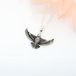 【Angel & Me】Soaring Eagle Bird s925 sterling silver necklace Birthday gift, , large
