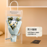 【上手家居】祝福編織花束 深情紅玫瑰(針織花/小花束/針織花束/畢業花束), , large