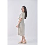 (S) pick me韓牌碎花低胸藍色洋裝二手衣, , large