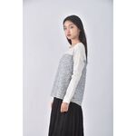 (S) eyescream質感圓領灰色長袖上衣二手衣, , large