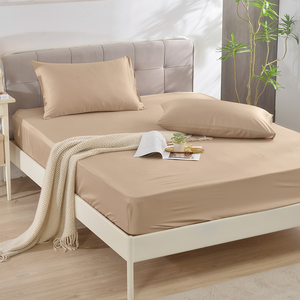 【FOCA】Hazelnut Caramel | Tea Time 60 Thread Tencel Cotton Bed Sheet Pillowcase Set - Single