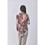 (S) first nice花朵黑色長袖上衣二手衣, , large