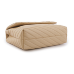 TORY BURCH Kira 縫線設計翻蓋肩背/斜背鍊包/沙漠色, , large