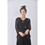 (S) lan ling黑色長袖上衣二手衣, , large
