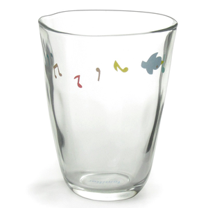 [豐名日本餐具] 4.0"玻璃杯 音符與小鳥 / G04CU0-8