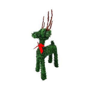 25cm聖誕麋鹿擺飾-綠