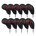 Craftsman Golf Iron Headcovers｜Set of 10 (Red/Black), , large