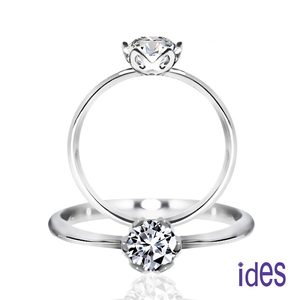 [ides愛蒂思] 幸福捧花。GIA 30分E/SI1八心八箭完美3EX車工鑽石戒指求婚戒 (戒圍請於訂單備註)