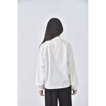 (M) fashion質感白色長袖上衣二手衣, , large