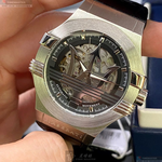 [星晴錶業]MASERATI手錶,42mm,R8821108031黑色錶面銀錶殼深黑色真皮皮革錶帶款, , large
