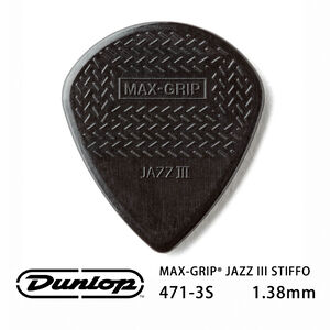 Jim Dunlop Jazz III  471-3S 1.38mm Pick (三片、十片組)【敦煌樂器】