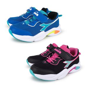 DIADORA迪亞多那 兒童輕量運動鞋 童運動鞋 童鞋 時尚 漸層 魔鬼氈 透氣 康特杯 保護後跟 耐磨 止滑 藍 黑粉,  DIADORA迪亞多那 兒童輕量運動鞋 童運動鞋 童鞋 時尚 漸層 魔鬼氈 透氣 康特杯 保護後跟 耐磨 止滑 藍 黑粉