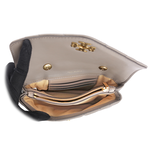 TORY BURCH Kira 直條縫線皮革手提/斜背迷你二用包/灰色, , large