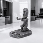 摩艾手機架【多款可選】 筆架 摩艾 名片架 摩艾像手機支架 摩艾像坐姿小人 桌上擺飾 惡搞禮物 辦公室桌面小物 石像小人擺件手機架, , large